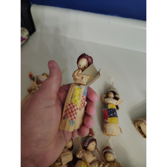 Cornstalk Doll Christmas Ornament Lot ~  Vtg  Collectible Lot Of 15 - Picture 9 of 10